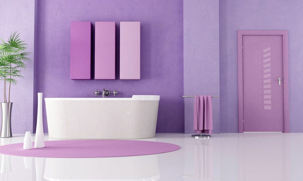 Cuarto de baño púrpura