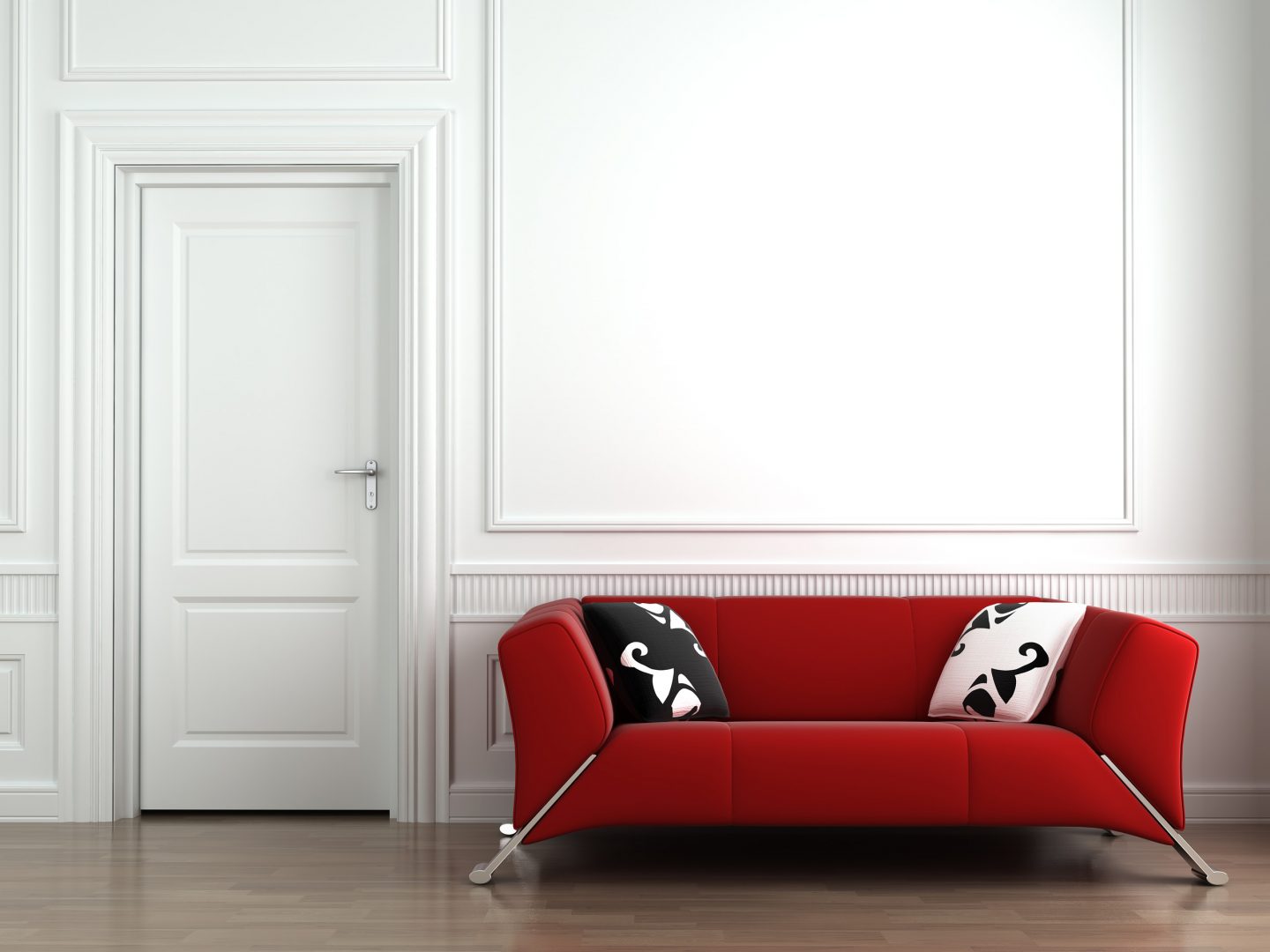 Sofá rojo moderno