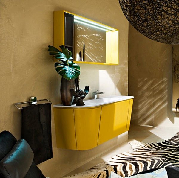 Muebles de baño amarillos
