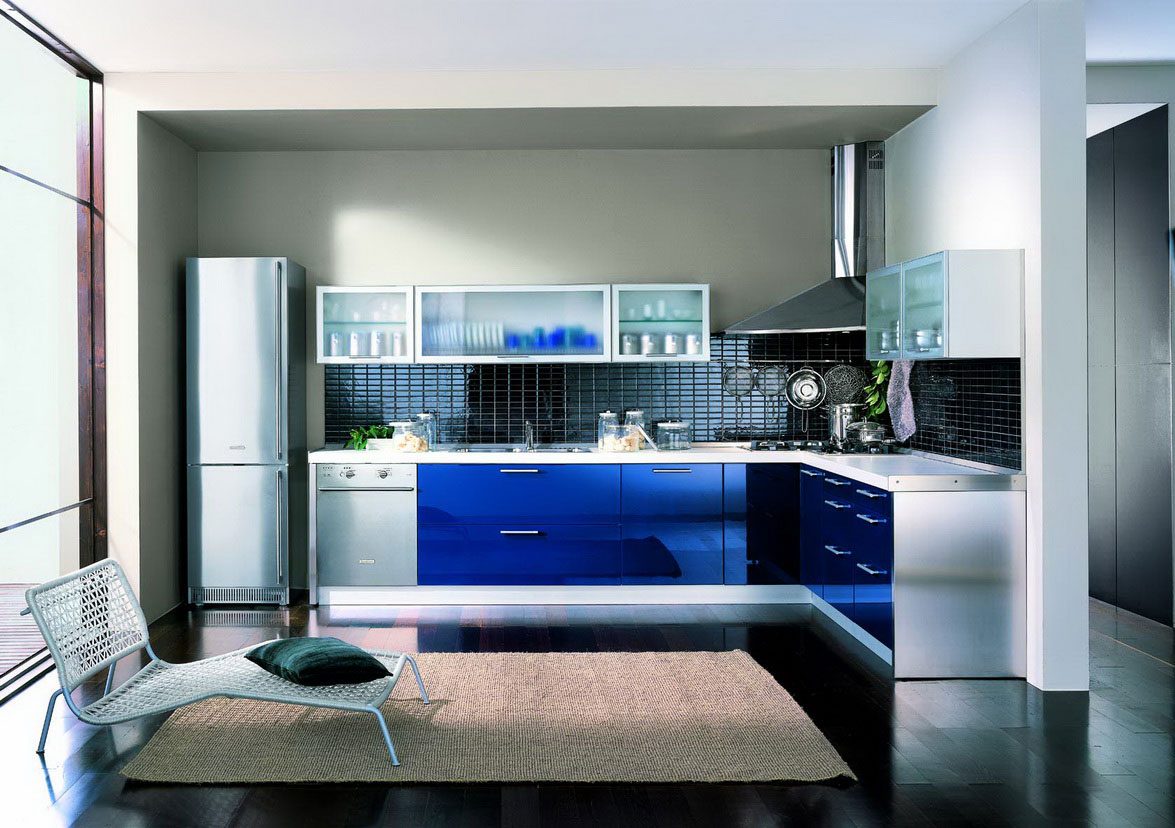 Muebles de cocina azules