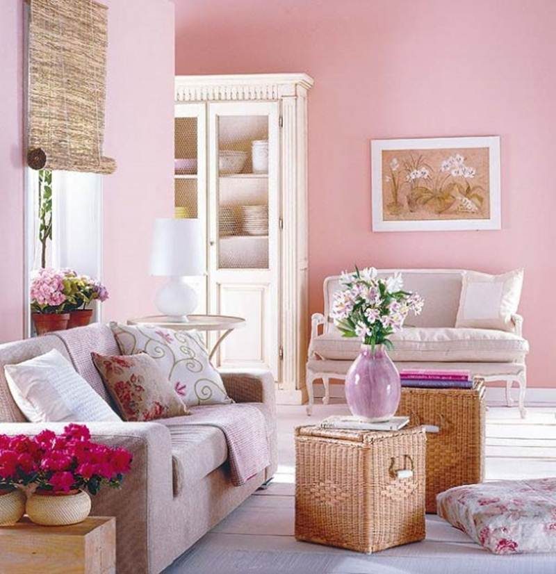 Salón pastel en rosa