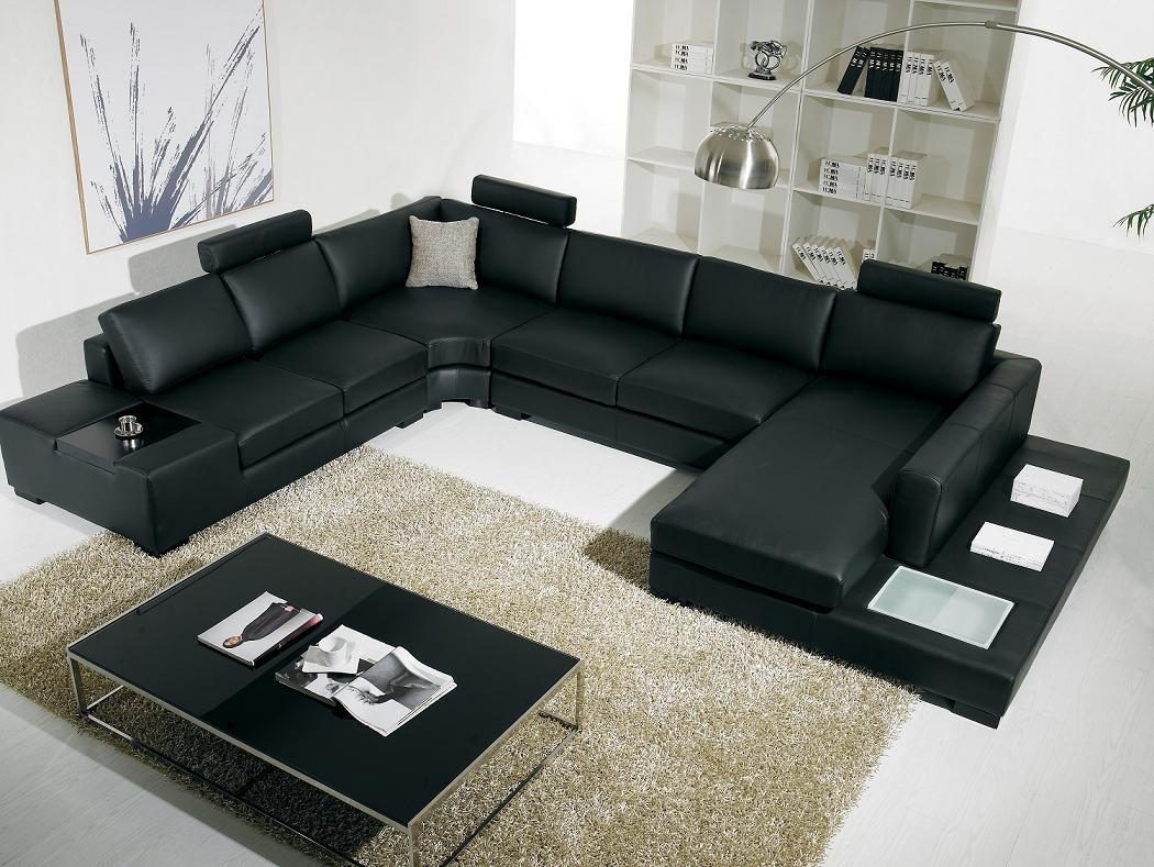 Luxury Round Leather Couches For Living Room