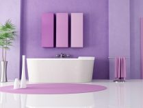 Cuarto de baño púrpura