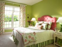 Dormitorio clásico verde