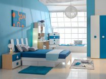 Habitación infantil en tonos azules