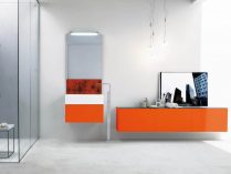 Muebles de baño naranjas