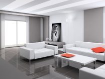 Salón moderno blanco